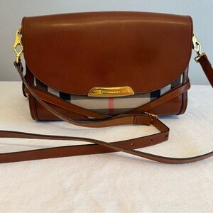 Burberry Abott Brown Leather Crossbody Bag